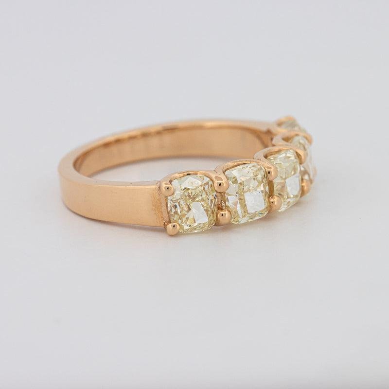 5 Half Fancy Yellow Cushion Eternity Ring - ZIZOV DIAMONDS