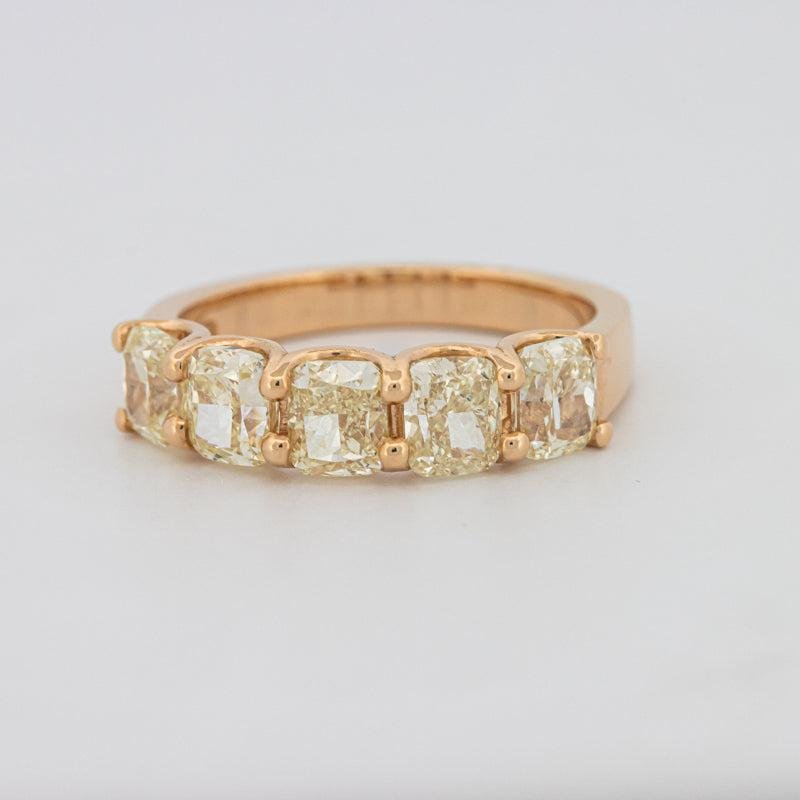 5 Half Fancy Yellow Cushion Eternity Ring - ZIZOV DIAMONDS