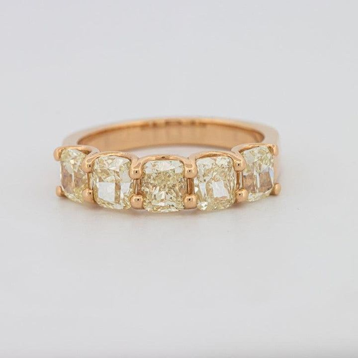 5 Half Fancy Yellow Cushion Eternity Ring - ZIZOV DIAMONDS