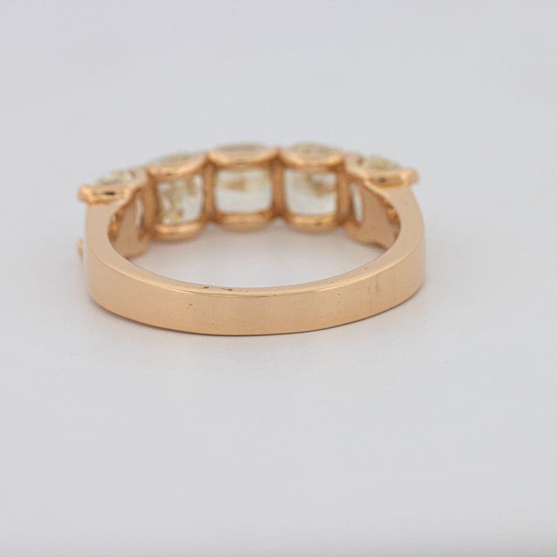 5 Half Fancy Yellow Cushion Eternity Ring - ZIZOV DIAMONDS