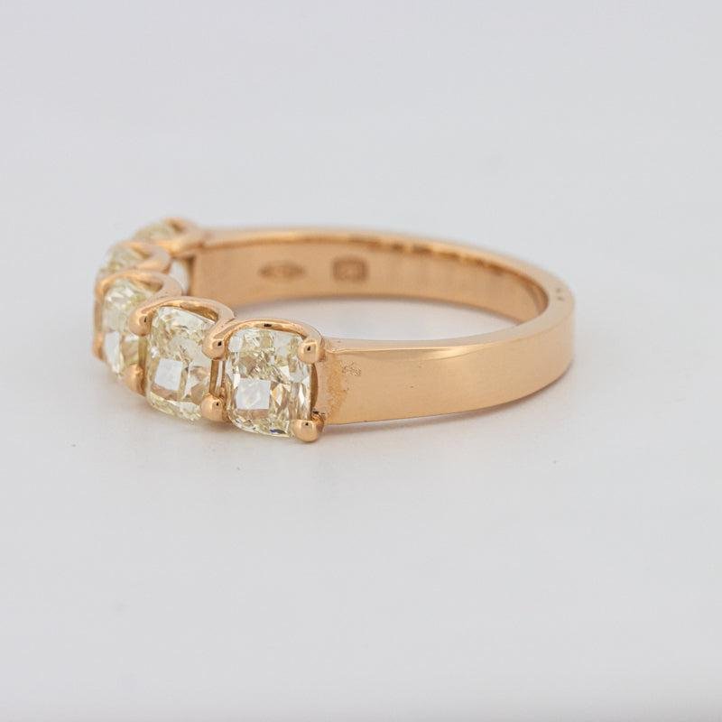 5 Half Fancy Yellow Cushion Eternity Ring - ZIZOV DIAMONDS