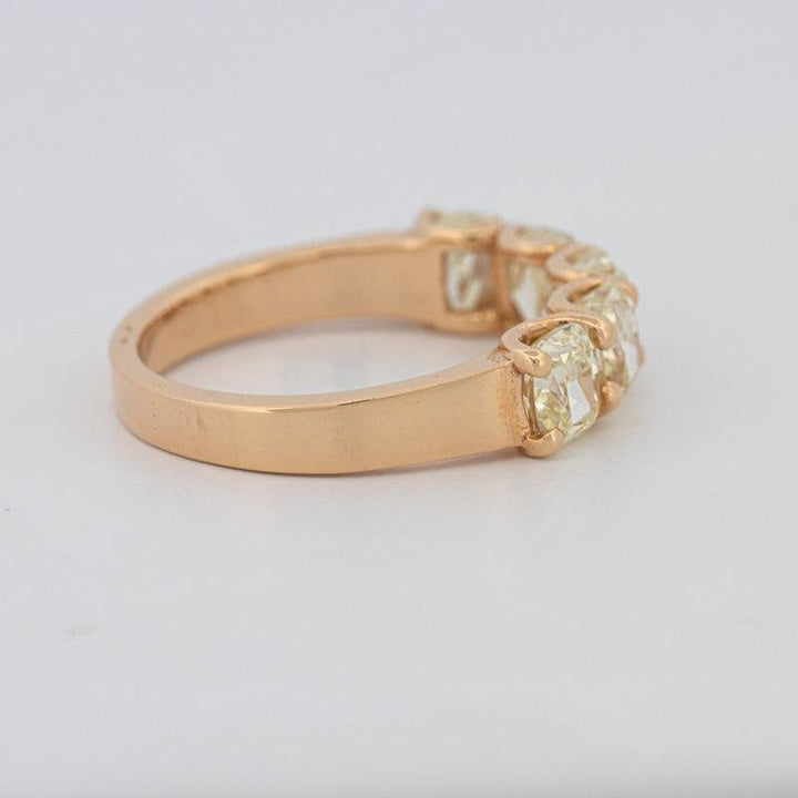 5 Half Fancy Yellow Cushion Eternity Ring - ZIZOV DIAMONDS