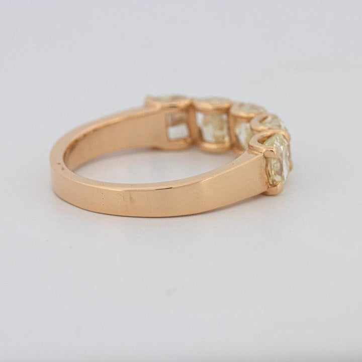 5 Half Fancy Yellow Cushion Eternity Ring - ZIZOV DIAMONDS