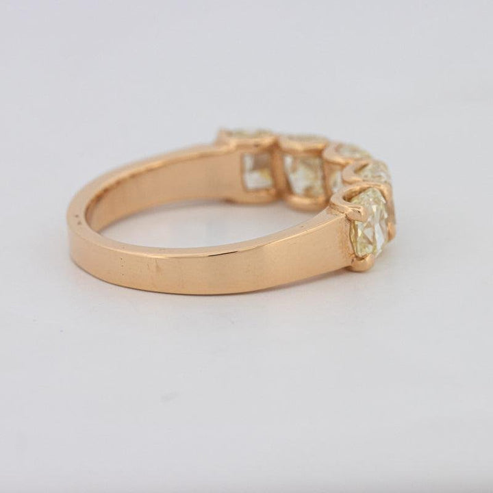 5 Half Fancy Yellow Cushion Eternity Ring - ZIZOV DIAMONDS