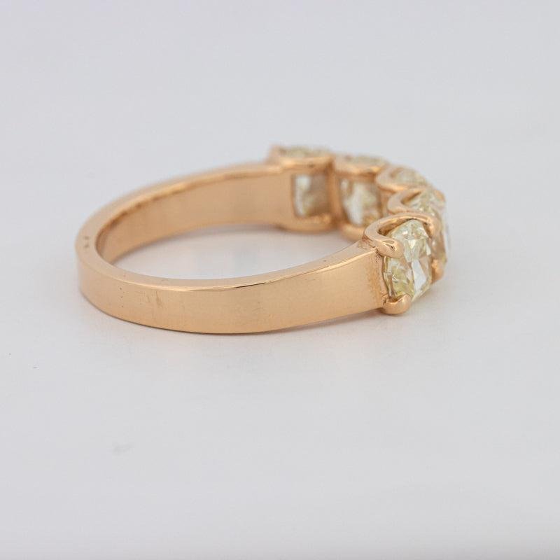 5 Half Fancy Yellow Cushion Eternity Ring - ZIZOV DIAMONDS