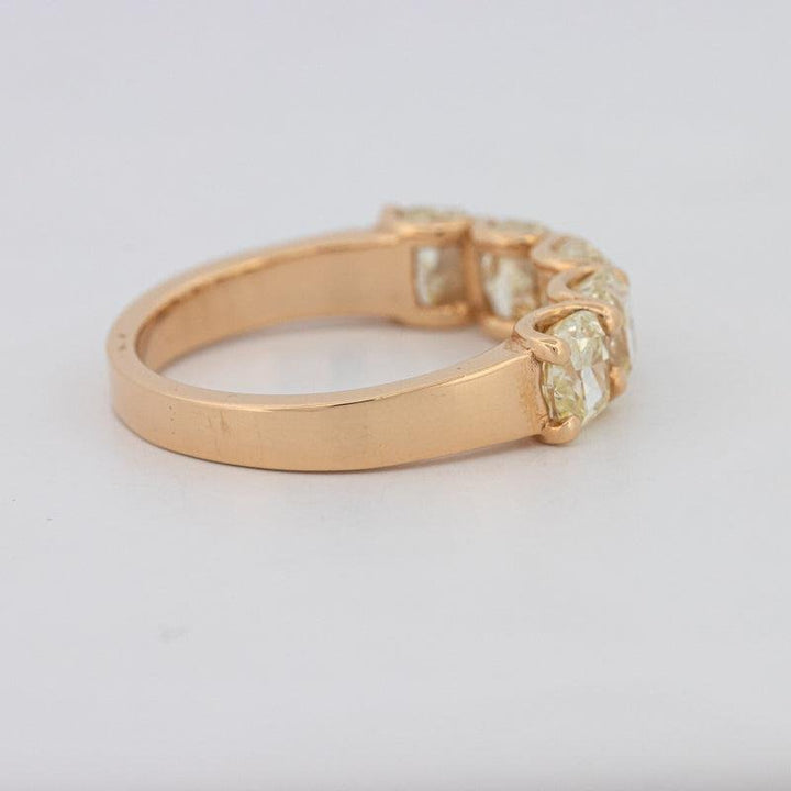 5 Half Fancy Yellow Cushion Eternity Ring - ZIZOV DIAMONDS