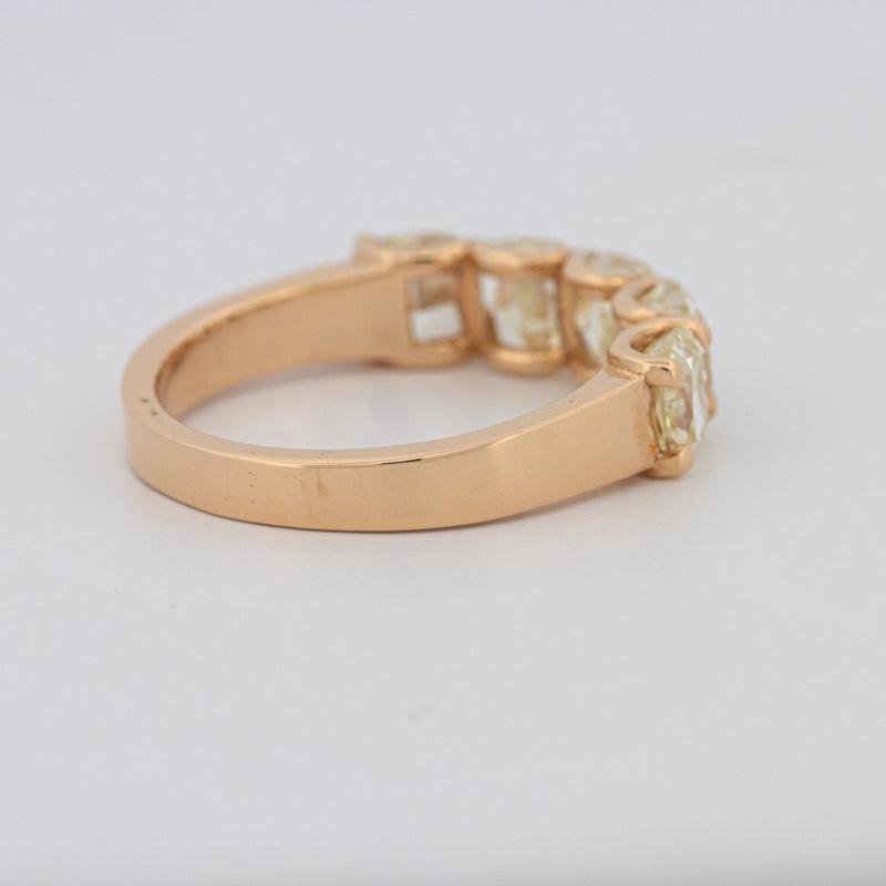 5 Half Fancy Yellow Cushion Eternity Ring - ZIZOV DIAMONDS