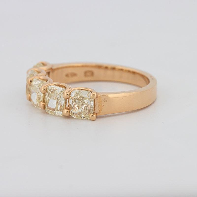 5 Half Fancy Yellow Cushion Eternity Ring - ZIZOV DIAMONDS
