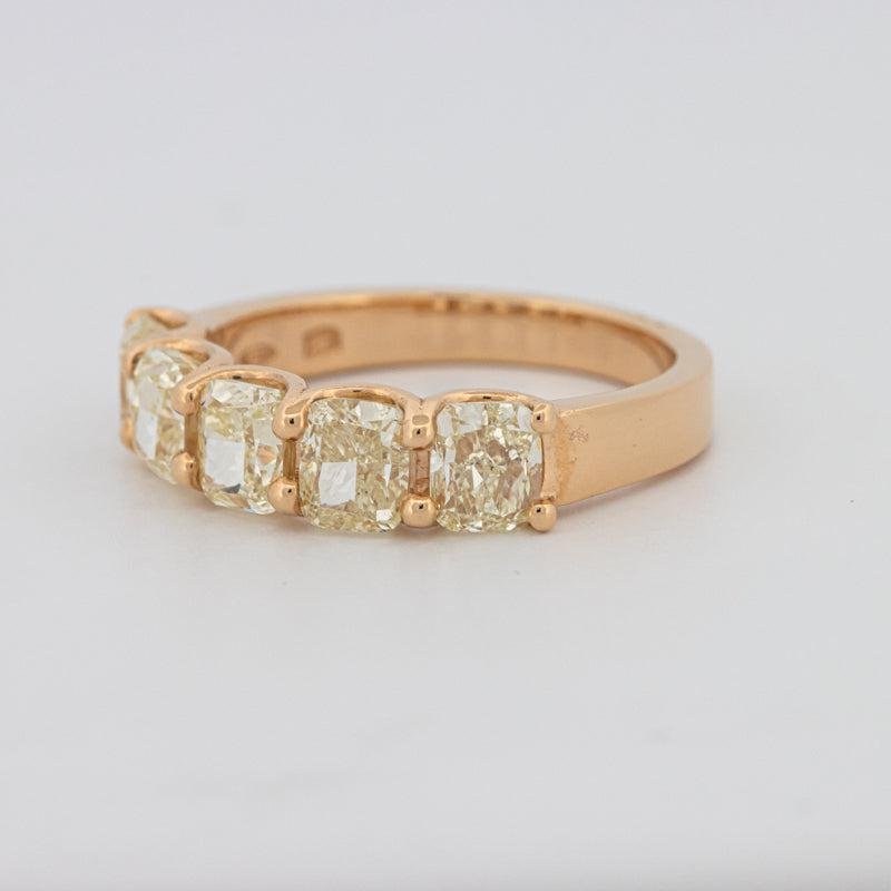 5 Half Fancy Yellow Cushion Eternity Ring - ZIZOV DIAMONDS