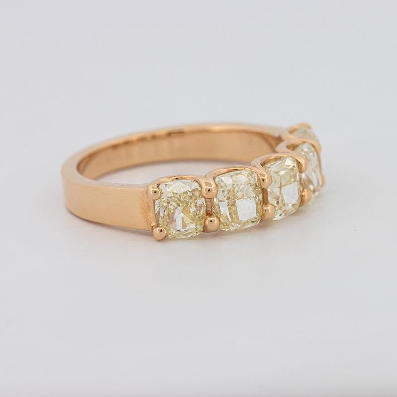 5 Half Fancy Yellow Cushion Eternity Ring - ZIZOV DIAMONDS