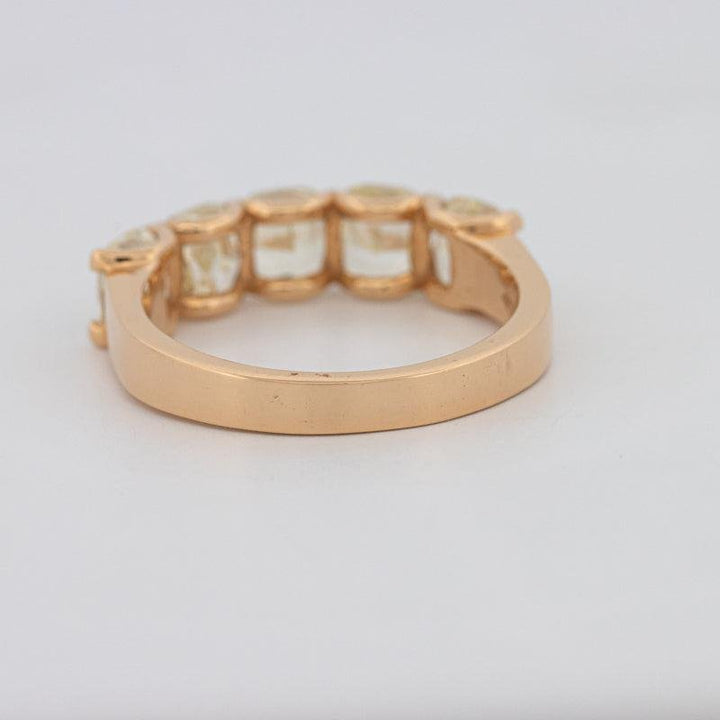 5 Half Fancy Yellow Cushion Eternity Ring - ZIZOV DIAMONDS