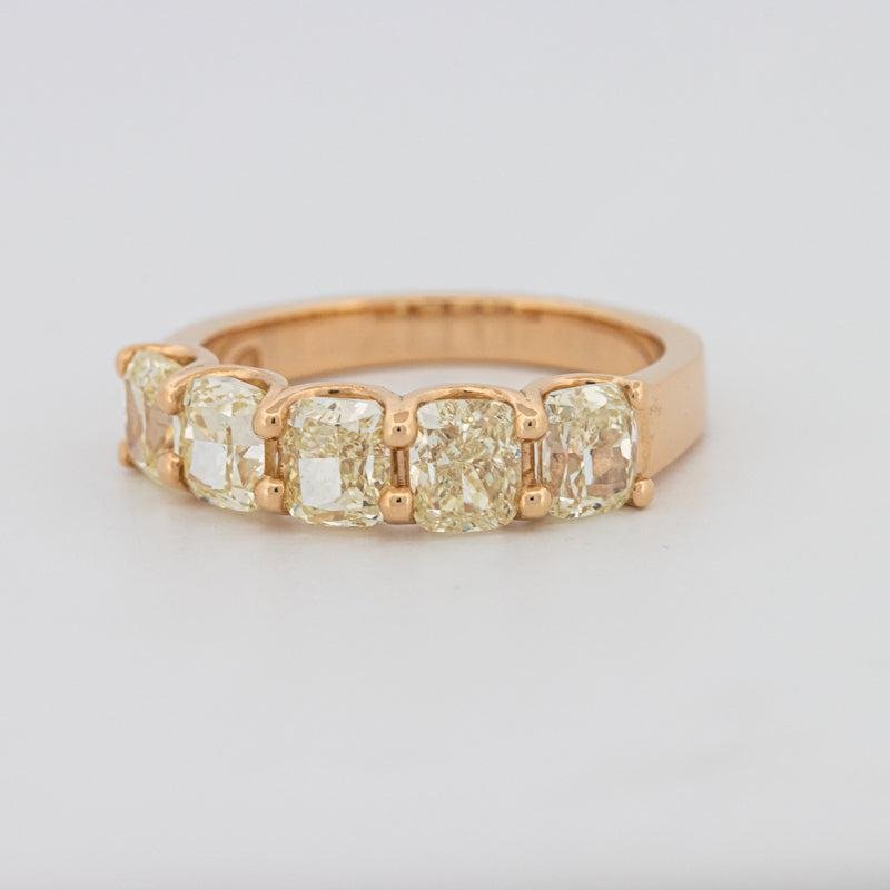 5 Half Fancy Yellow Cushion Eternity Ring - ZIZOV DIAMONDS