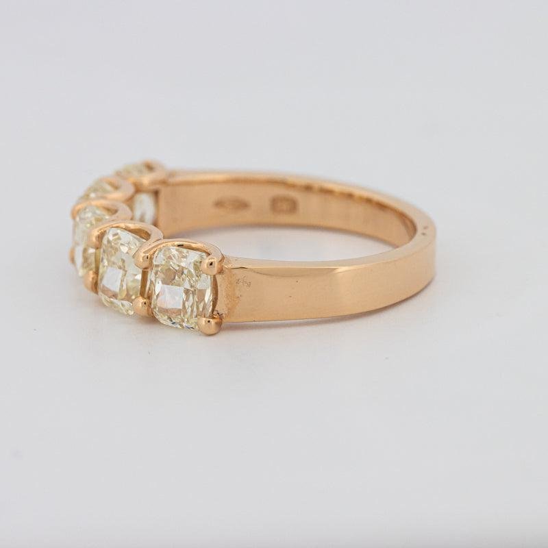 5 Half Fancy Yellow Cushion Eternity Ring - ZIZOV DIAMONDS