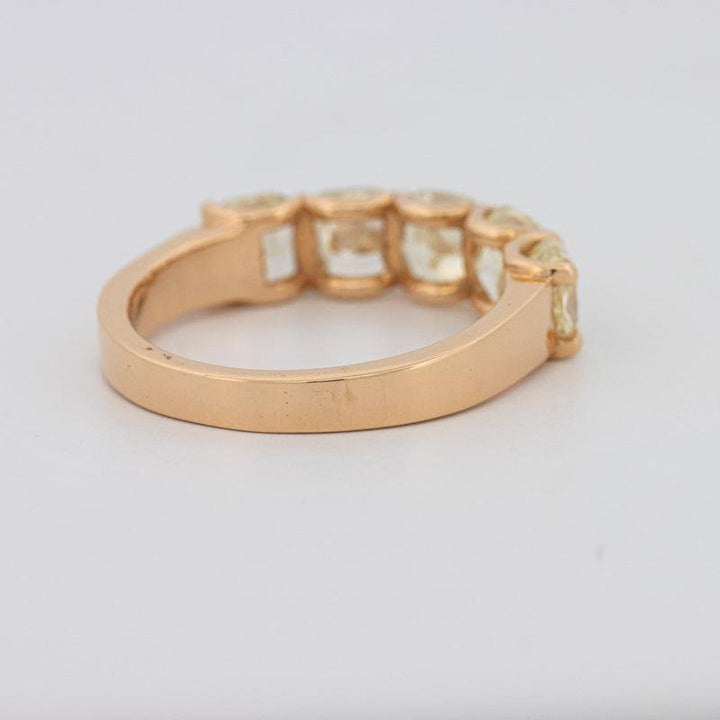 5 Half Fancy Yellow Cushion Eternity Ring - ZIZOV DIAMONDS