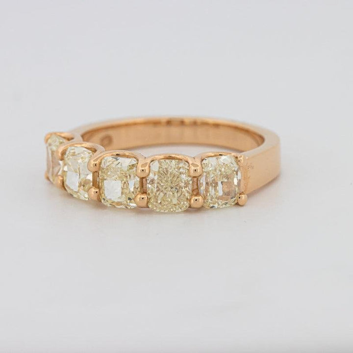5 Half Fancy Yellow Cushion Eternity Ring - ZIZOV DIAMONDS
