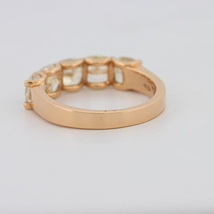 5 Half Fancy Yellow Cushion Eternity Ring - ZIZOV DIAMONDS