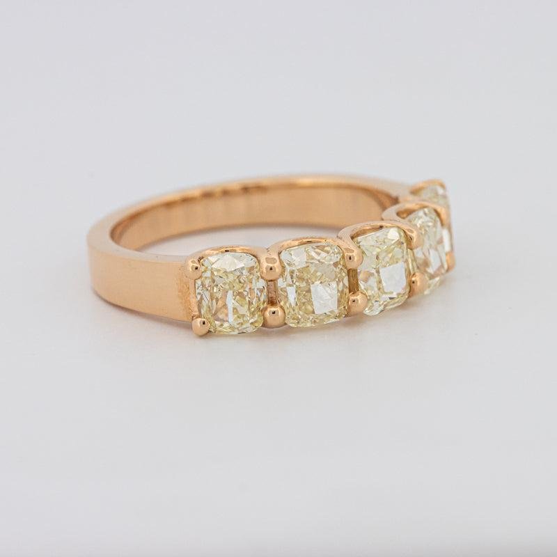5 Half Fancy Yellow Cushion Eternity Ring - ZIZOV DIAMONDS