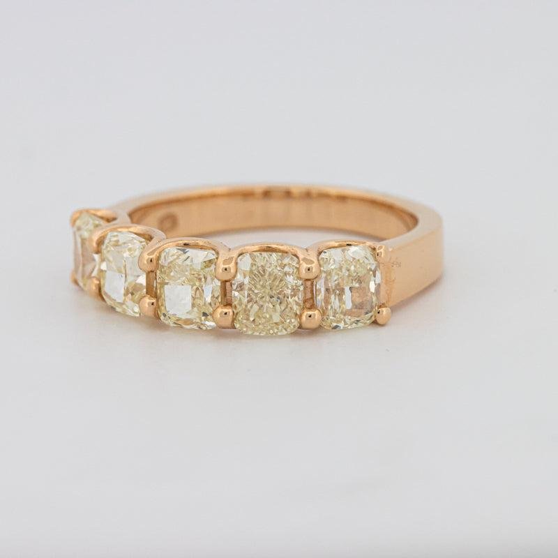 5 Half Fancy Yellow Cushion Eternity Ring - ZIZOV DIAMONDS