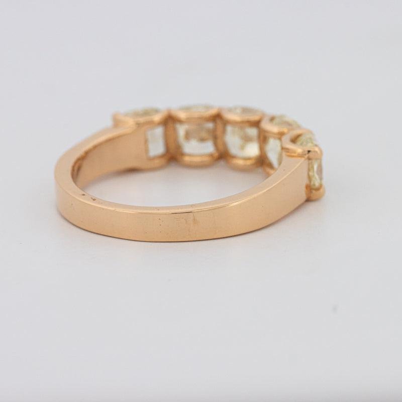 5 Half Fancy Yellow Cushion Eternity Ring - ZIZOV DIAMONDS