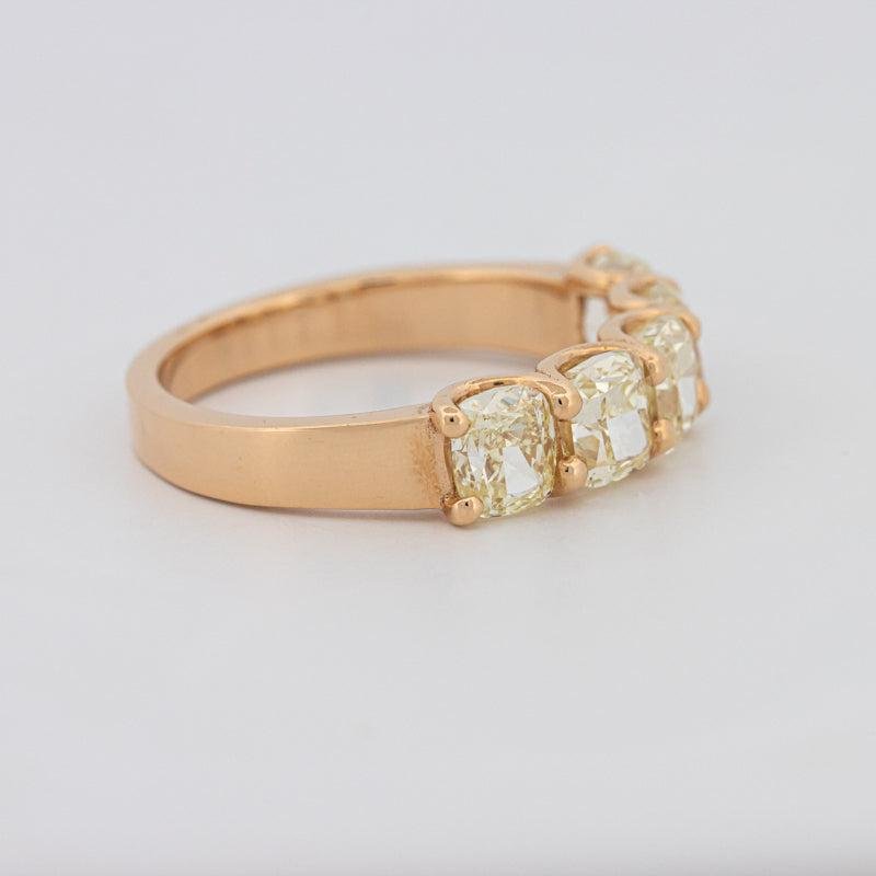 5 Half Fancy Yellow Cushion Eternity Ring - ZIZOV DIAMONDS