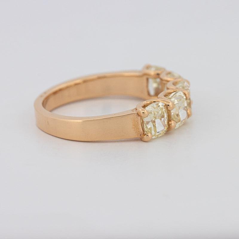 5 Half Fancy Yellow Cushion Eternity Ring - ZIZOV DIAMONDS