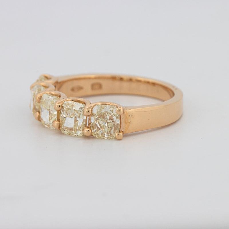 5 Half Fancy Yellow Cushion Eternity Ring - ZIZOV DIAMONDS