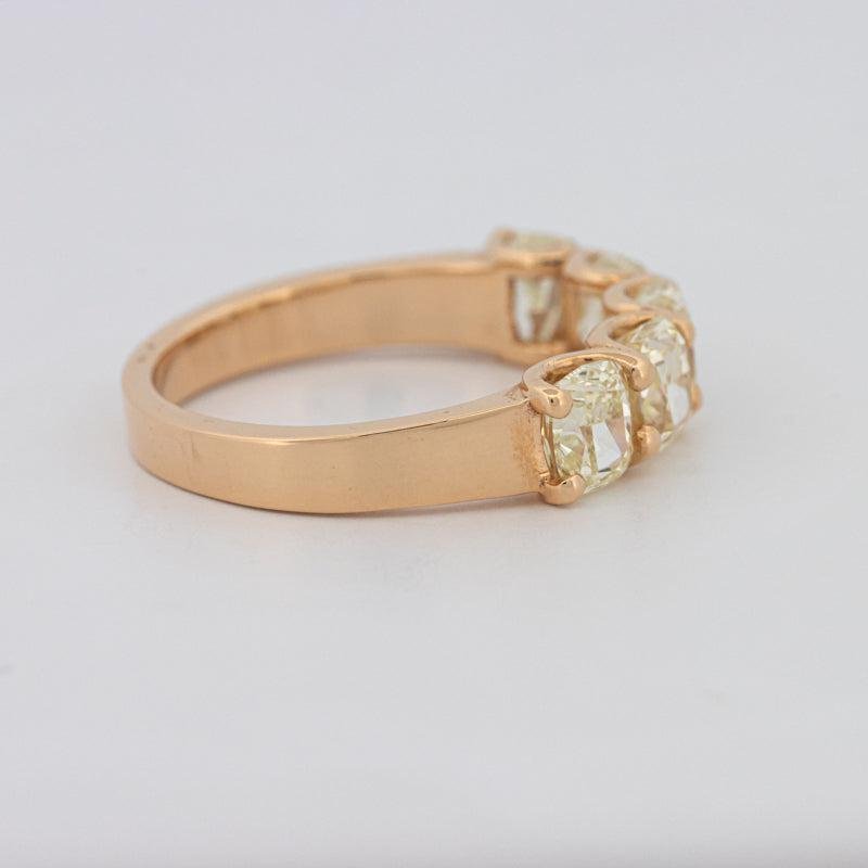 5 Half Fancy Yellow Cushion Eternity Ring - ZIZOV DIAMONDS