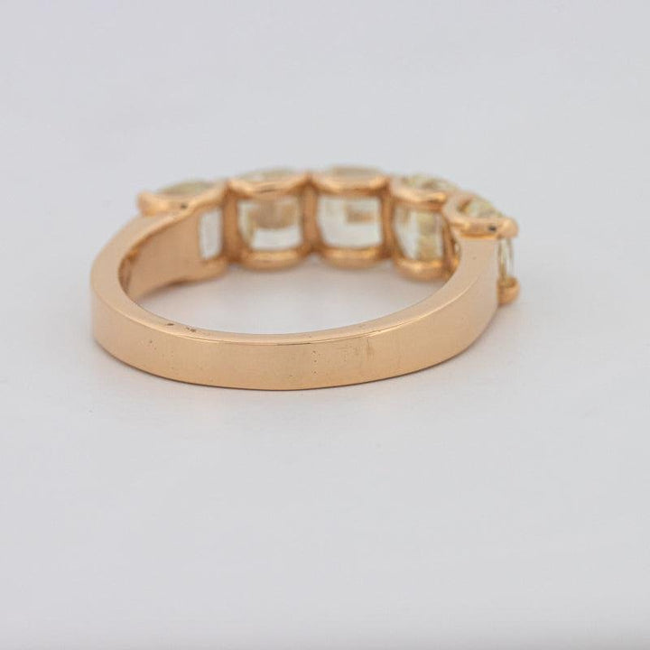 5 Half Fancy Yellow Cushion Eternity Ring - ZIZOV DIAMONDS