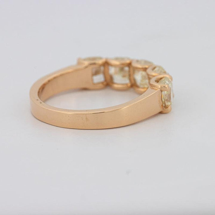 5 Half Fancy Yellow Cushion Eternity Ring - ZIZOV DIAMONDS