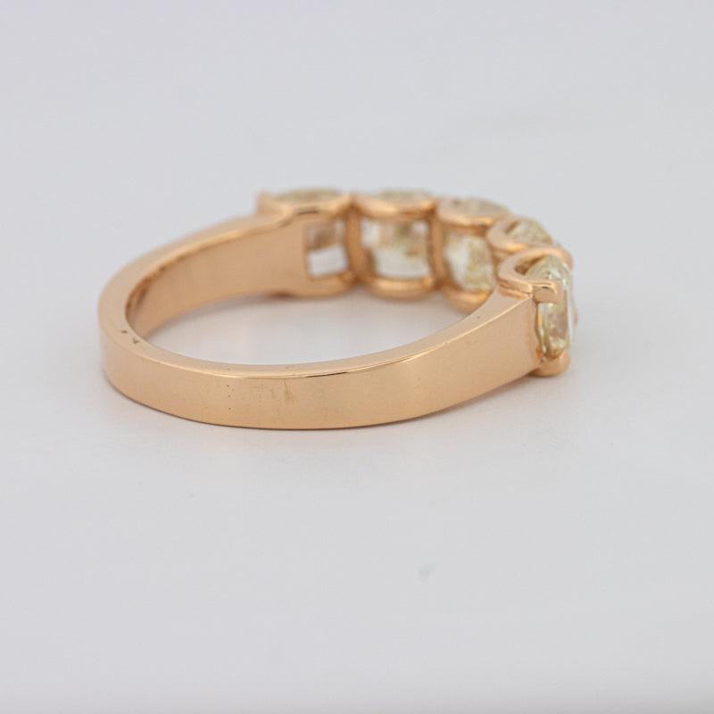 5 Half Fancy Yellow Cushion Eternity Ring - ZIZOV DIAMONDS