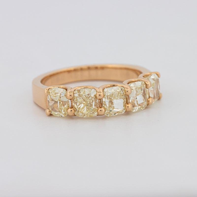 5 Half Fancy Yellow Cushion Eternity Ring - ZIZOV DIAMONDS