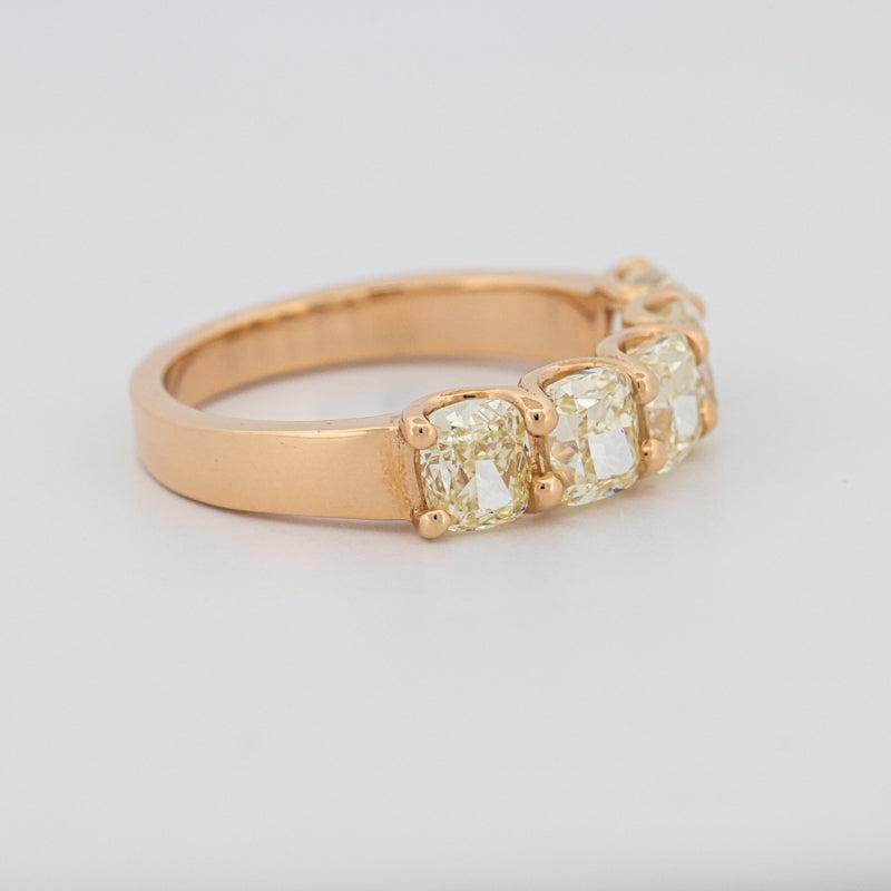 5 Half Fancy Yellow Cushion Eternity Ring - ZIZOV DIAMONDS
