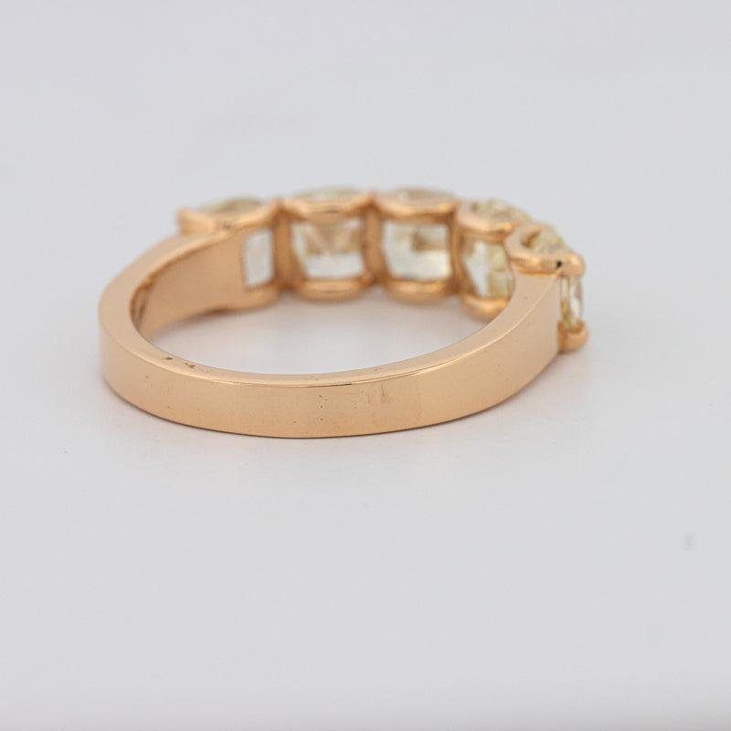 5 Half Fancy Yellow Cushion Eternity Ring - ZIZOV DIAMONDS