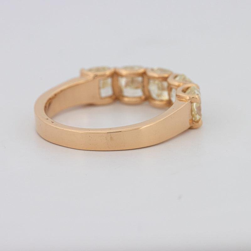 5 Half Fancy Yellow Cushion Eternity Ring - ZIZOV DIAMONDS