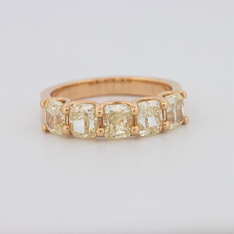 5 Half Fancy Yellow Cushion Eternity Ring - ZIZOV DIAMONDS