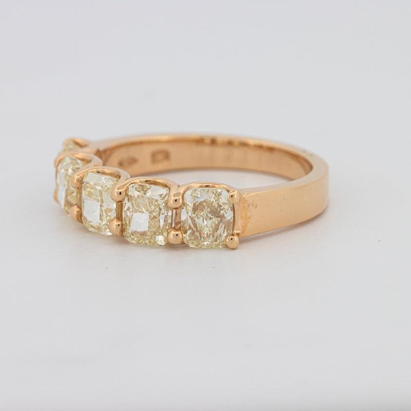 5 Half Fancy Yellow Cushion Eternity Ring - ZIZOV DIAMONDS