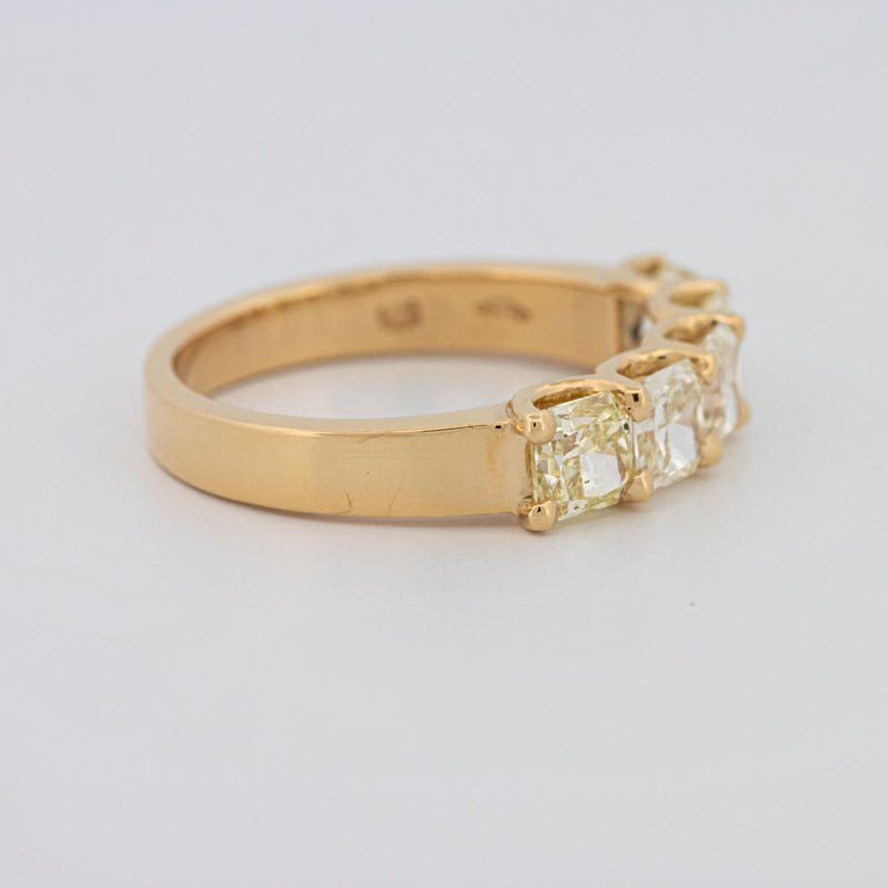 5 Half Fancy Yellow Square Radiant Eternity Ring - ZIZOV DIAMONDS