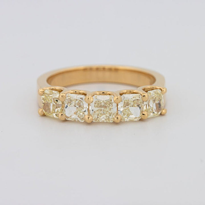 5 Half Fancy Yellow Square Radiant Eternity Ring - ZIZOV DIAMONDS