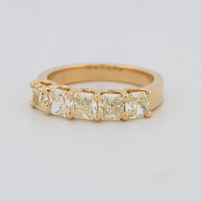 5 Half Fancy Yellow Square Radiant Eternity Ring - ZIZOV DIAMONDS