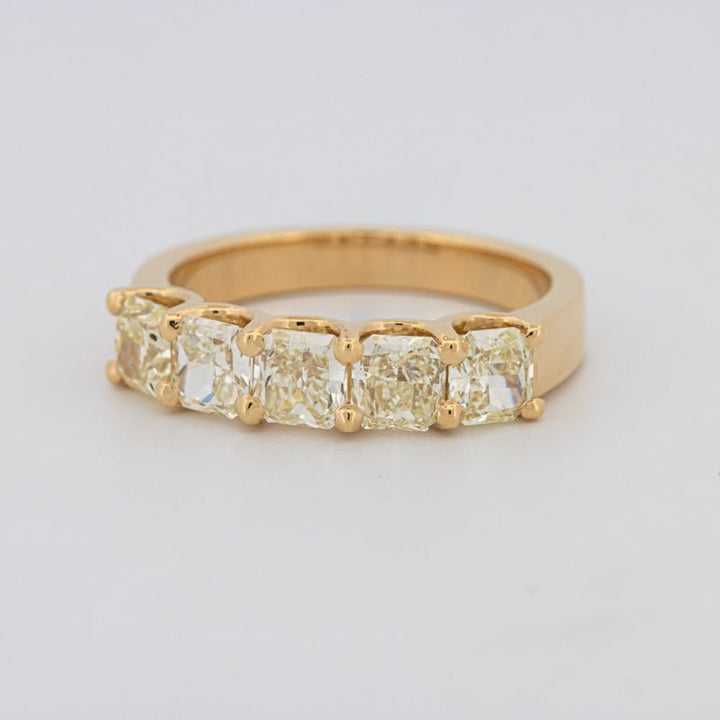 5 Half Fancy Yellow Square Radiant Eternity Ring - ZIZOV DIAMONDS