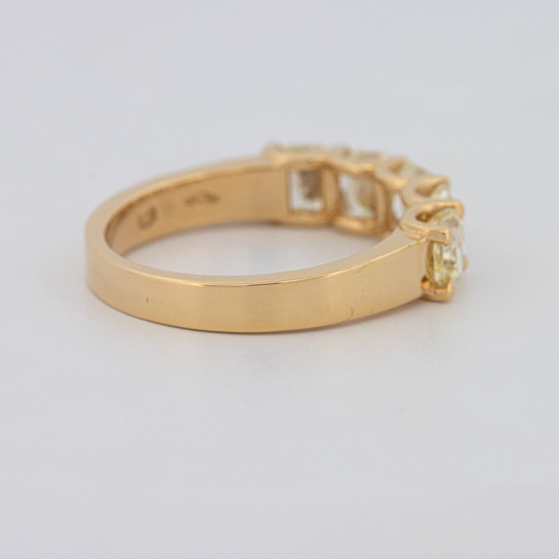 5 Half Fancy Yellow Square Radiant Eternity Ring - ZIZOV DIAMONDS