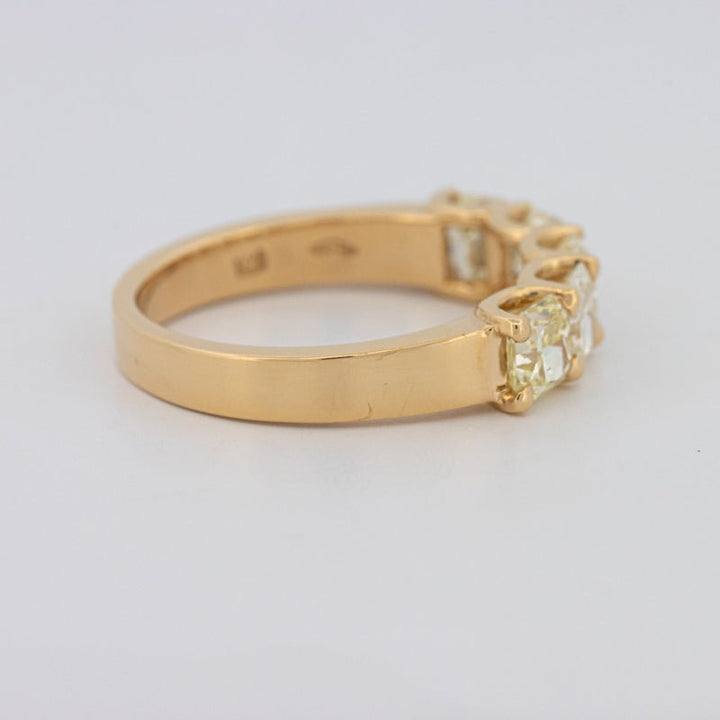 5 Half Fancy Yellow Square Radiant Eternity Ring - ZIZOV DIAMONDS