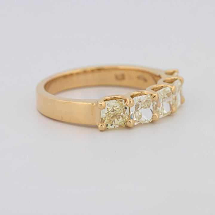 5 Half Fancy Yellow Square Radiant Eternity Ring - ZIZOV DIAMONDS