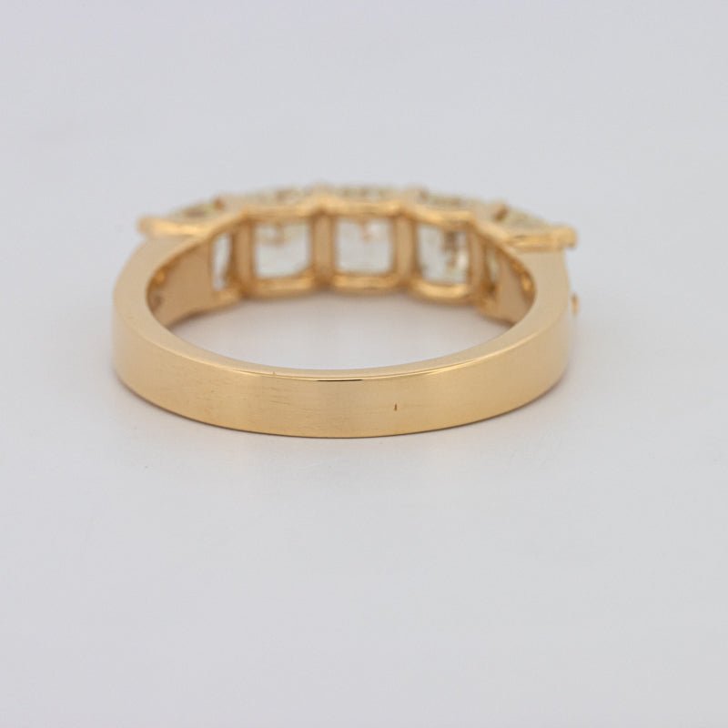 5 Half Fancy Yellow Square Radiant Eternity Ring - ZIZOV DIAMONDS