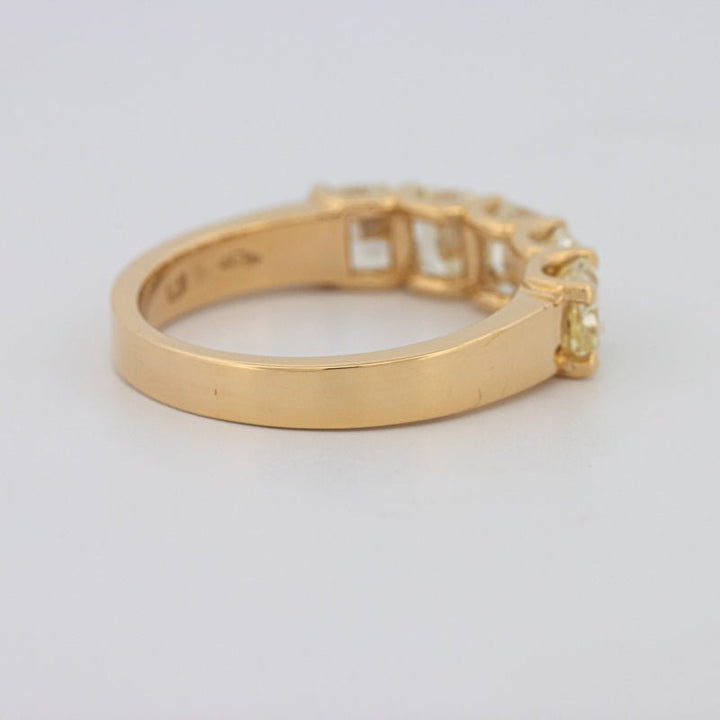 5 Half Fancy Yellow Square Radiant Eternity Ring - ZIZOV DIAMONDS