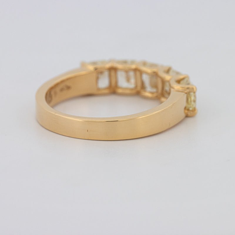 5 Half Fancy Yellow Square Radiant Eternity Ring - ZIZOV DIAMONDS