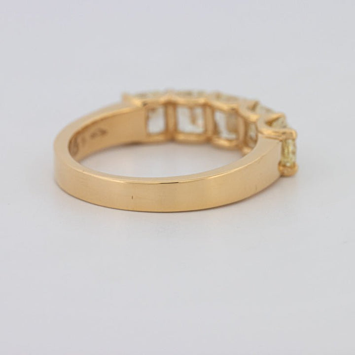 5 Half Fancy Yellow Square Radiant Eternity Ring - ZIZOV DIAMONDS