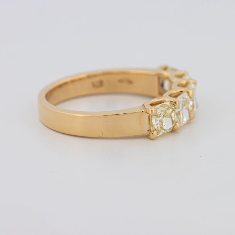 5 Half Fancy Yellow Square Radiant Eternity Ring - ZIZOV DIAMONDS