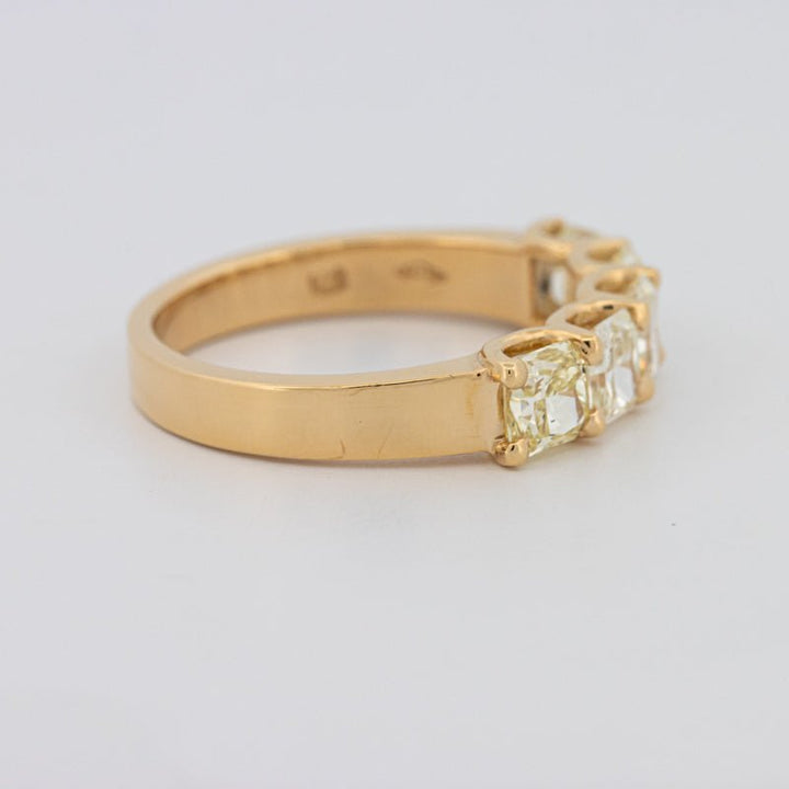 5 Half Fancy Yellow Square Radiant Eternity Ring - ZIZOV DIAMONDS