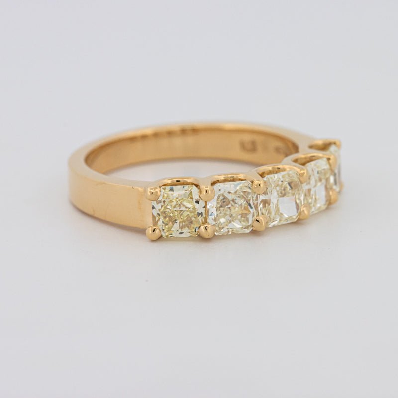 5 Half Fancy Yellow Square Radiant Eternity Ring - ZIZOV DIAMONDS